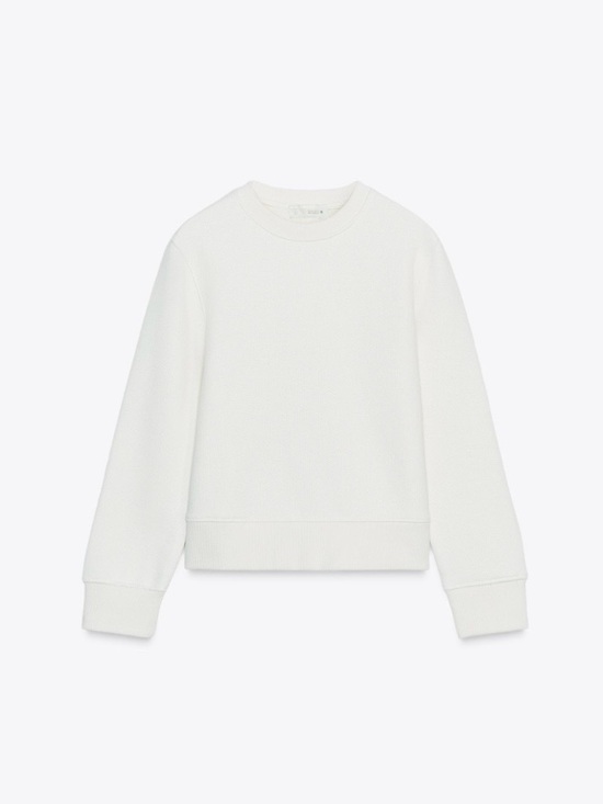 Zara Tops - Zara Basic Cotton Sweatshirt Size: S